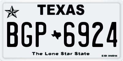 TX license plate BGP6924