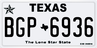 TX license plate BGP6936
