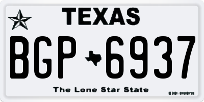 TX license plate BGP6937