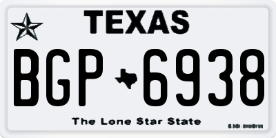 TX license plate BGP6938