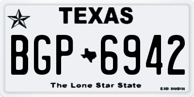 TX license plate BGP6942