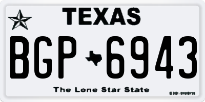TX license plate BGP6943