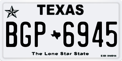TX license plate BGP6945