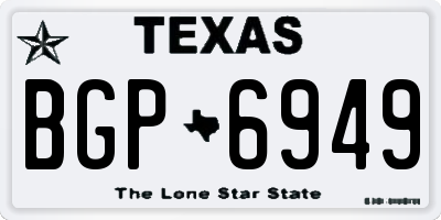 TX license plate BGP6949