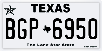 TX license plate BGP6950
