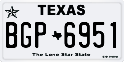 TX license plate BGP6951