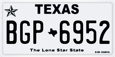 TX license plate BGP6952