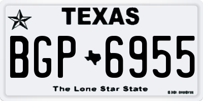 TX license plate BGP6955