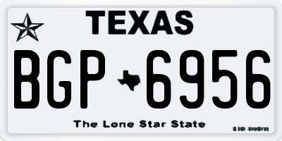 TX license plate BGP6956