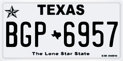 TX license plate BGP6957
