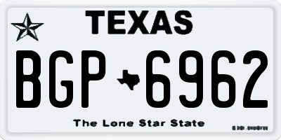 TX license plate BGP6962