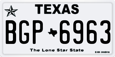 TX license plate BGP6963