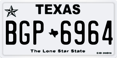 TX license plate BGP6964