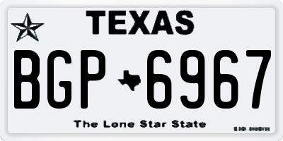 TX license plate BGP6967