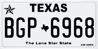 TX license plate BGP6968