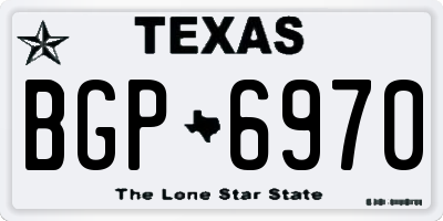 TX license plate BGP6970