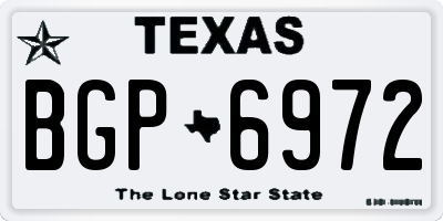 TX license plate BGP6972