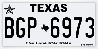 TX license plate BGP6973