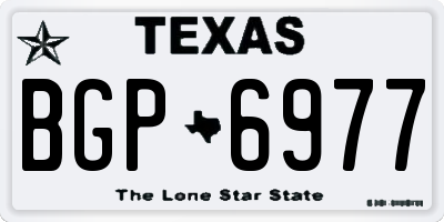 TX license plate BGP6977