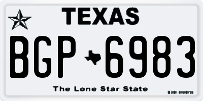 TX license plate BGP6983