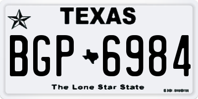 TX license plate BGP6984