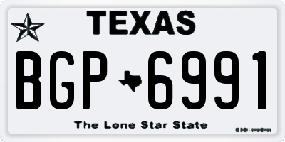 TX license plate BGP6991