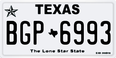 TX license plate BGP6993