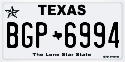 TX license plate BGP6994