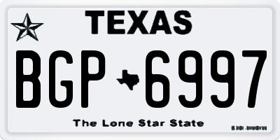TX license plate BGP6997