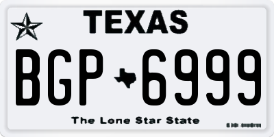 TX license plate BGP6999