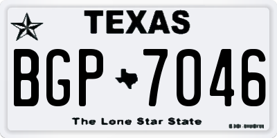 TX license plate BGP7046