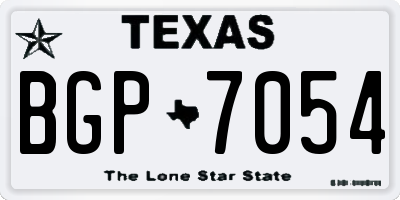 TX license plate BGP7054
