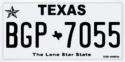 TX license plate BGP7055