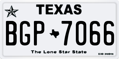 TX license plate BGP7066