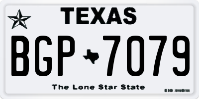 TX license plate BGP7079