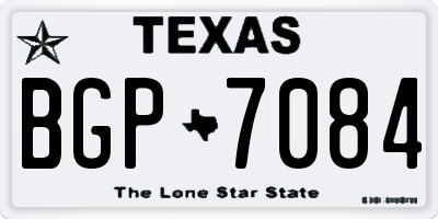 TX license plate BGP7084