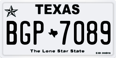TX license plate BGP7089
