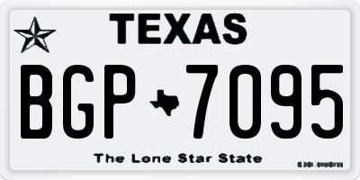 TX license plate BGP7095