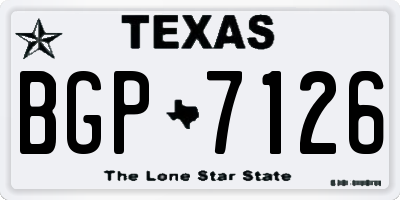 TX license plate BGP7126