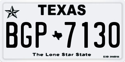 TX license plate BGP7130