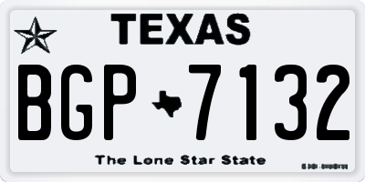 TX license plate BGP7132
