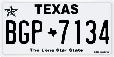 TX license plate BGP7134