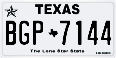 TX license plate BGP7144