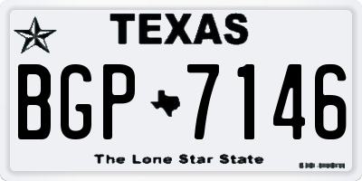 TX license plate BGP7146