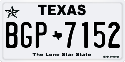 TX license plate BGP7152