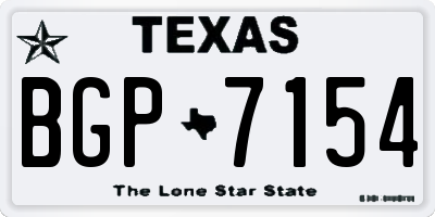 TX license plate BGP7154