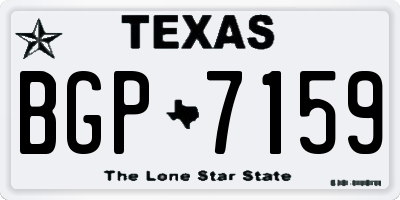 TX license plate BGP7159