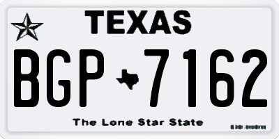 TX license plate BGP7162