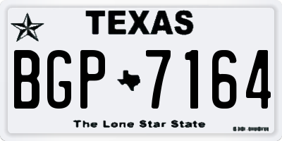 TX license plate BGP7164