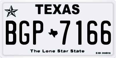 TX license plate BGP7166